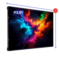 KIT P3.91 OUTDOOR 3,5m x 2m (L x A) + PROCESSADORA TB40 + SUPORTE DE PAREDE