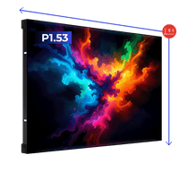 PAINEL DE LED P1.53 INDOOR GOB HUANGUANG - GABINETE (0,64 X 0,48) / M²